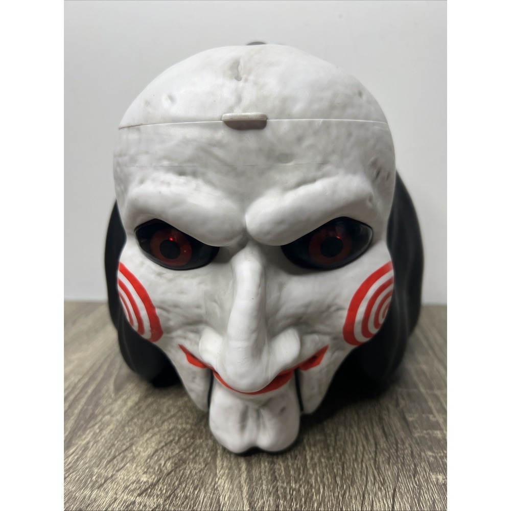 Saw X Jigsaw Billy LED Light Up Eyes Cinemark Collectible Popcorn Bucket Works!